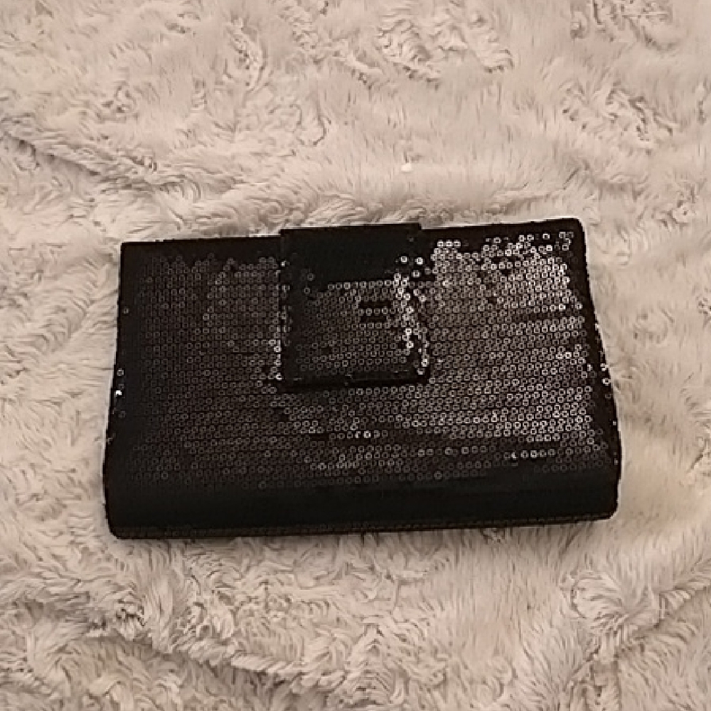 Vintage Guerlain Black Sequin Clutch